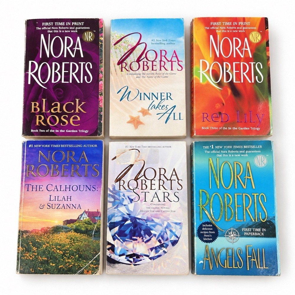 Nora Roberts Paperback Books Lot of 6 Romance Novels Trilogies